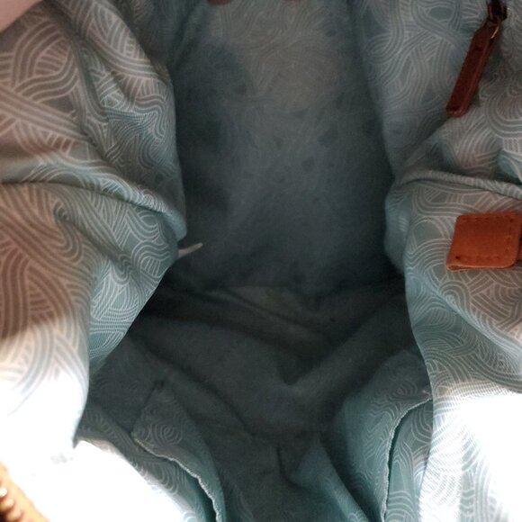 The Sak Leather Tote with Boho Fabric strap - Picture 7 of 12